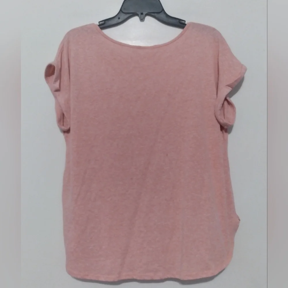 Truself  Wild and Free Heathered Pink tee Size 1X - Picture 4 of 7
